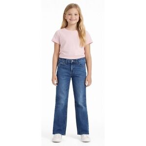 Cat & Jack Straight Recto Denim Jeans Adjustable Elastic Waist Girls Size 12 EUC